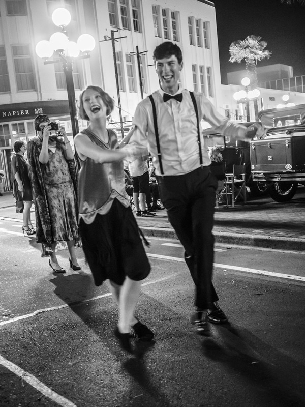 Jitterbug, Dancers in Street, Napier Art Deco